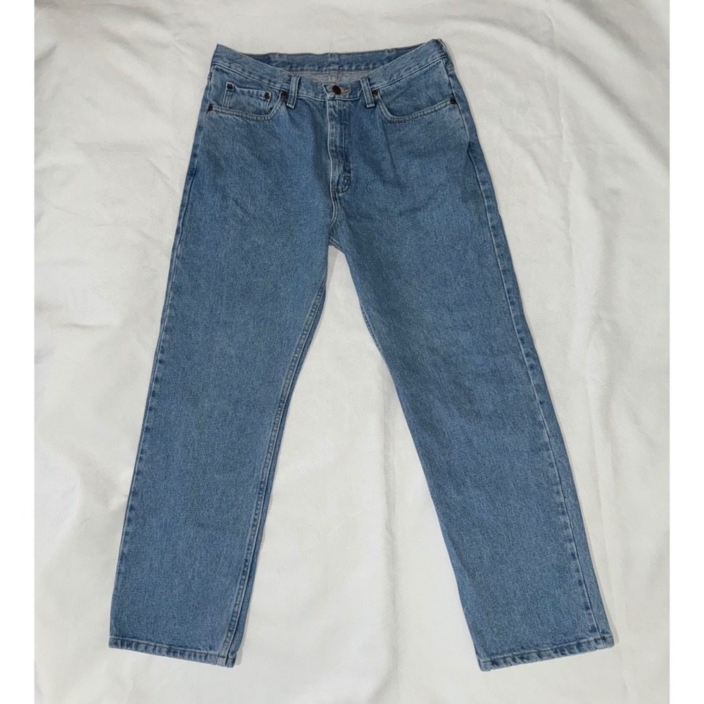 Wrangler Mens Jeans 34x30 (33x29) Regular Fit Light Wash‎ Denim Classic Casual